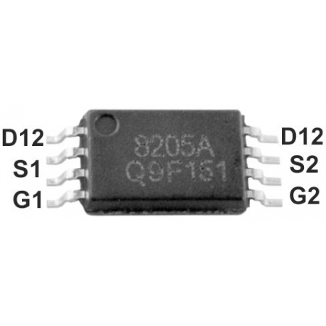 Transistor MOSFET Dual Mos 8205A