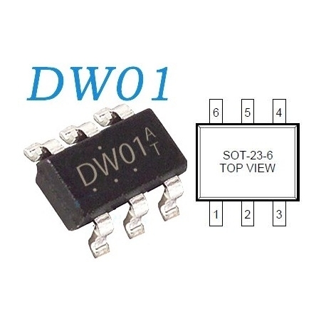 DW01 Gestor de carga de baterías de Litio