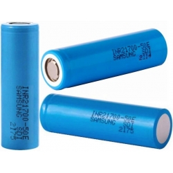 Baterías de Litio Samsung INR21700-50E 5000mAh, 10A