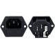 Base enchufe IEC-C14 macho con porta fusible 2100