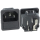 Base enchufe IEC-C14 macho con porta fusible 2200