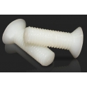 Tornillos de Nylon Blanco M3 Din965