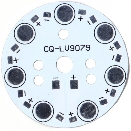 Pcb redondo 49mm para 7 Led Lumiled 9079