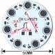 Pcb redondo 49mm para 7 Led Lumiled 9079