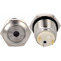 Pulsador Antivandalo de panel 16mm 1C con Led punto