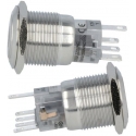 Pulsador conmutado de panel Antivandalo con Led punto 16mm 1C