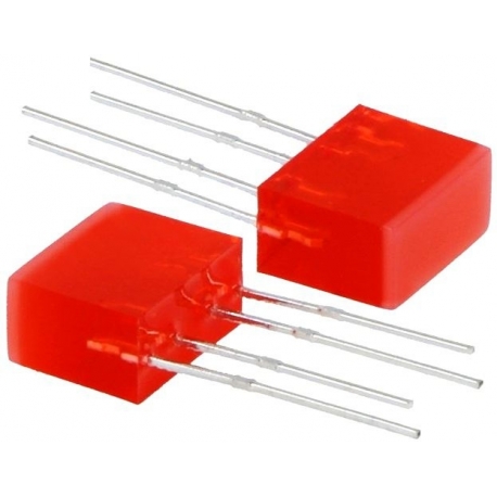 Cubo Led de 5x10mm Rojo
