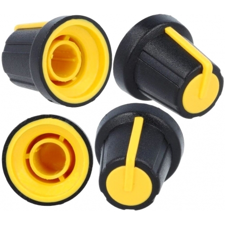 Botón de mando de 16x16mm Amarillo