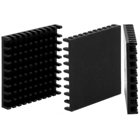 Disipador Térmico de puas Anodizado Negro 40x40x6mm