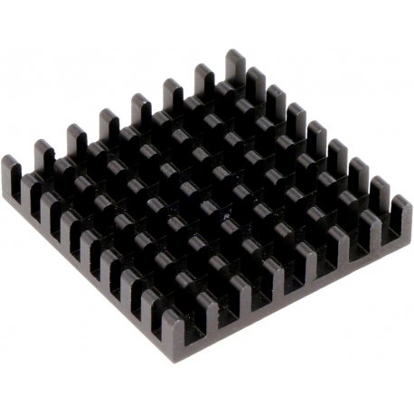 Disipador Térmico de puas Anodizado Negro 31x31mm