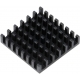 Disipador Térmico de puas Anodizado Negro 27x27mm