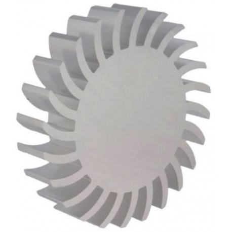 Radiador Disipador térmico redondo de aletas 105mm