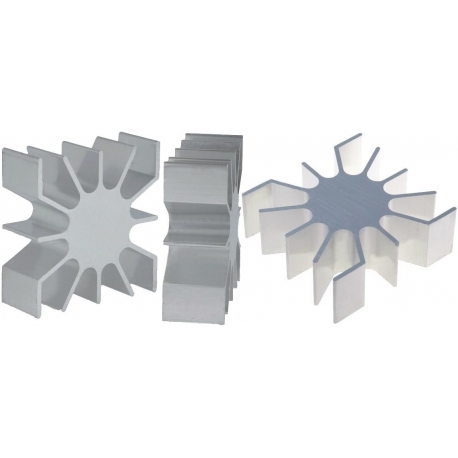 Radiador Disipador térmico de aletas de 51.50mm