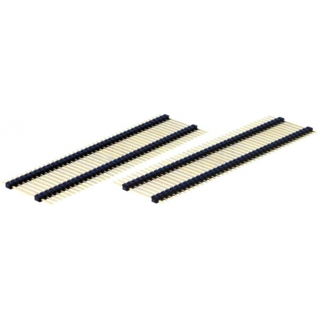 Tira de pines doble altura para union de Pcb, 2.54