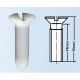 Tornillos de Nylon M6 x16mm