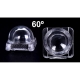 Mini Lente Cúpula de 8x8mm para Led SMD 5050 60º
