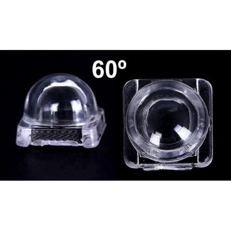 Mini Lente Cúpula de 8x8mm para Led SMD 5050 60º