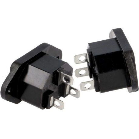 Base Enchufe de Luz IEC-C14 Macho CS