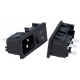 Base enchufe IEC-C14 macho con interruptor