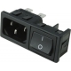 Base enchufe IEC-C14 macho con interruptor