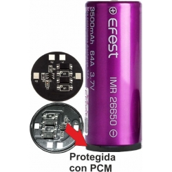 Baterías de Litio 26650 3.7v 3.500mA Efest 32A