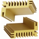 Disipador Térmico Dorado para Transistores 55x28mm