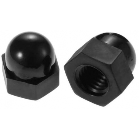Tuerca Tapón de Nailon-Nylon M4, M5, M6 en Negro