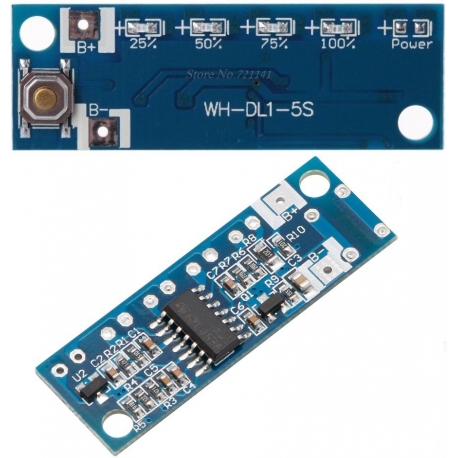 Medidor de Capacidad 1S a 5S para Baterías de Litio con led
