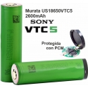 Bateria Litio Sony-Murata 18650 VTC5 2600mAh, 30A