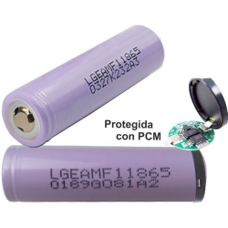 Batería de Litio LG ICR18650-MF1 2150mAh Protegida