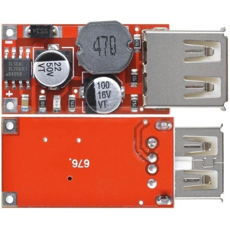 Fuente DC-DC-Step Up, USB 9-24v. a 5V