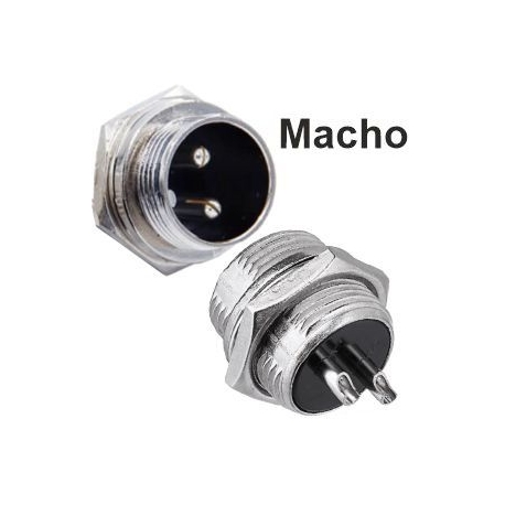 Conector Estanco GX16 2pin Macho