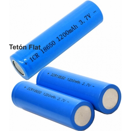 Batería de Litio ICR18650 Flat