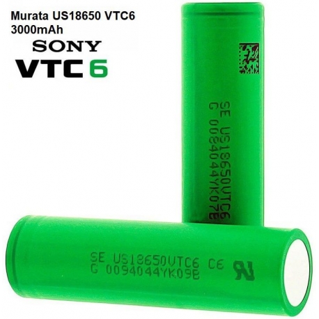 Bateria Litio Sony-Murata 18650VTC6 3000mAh, 30A