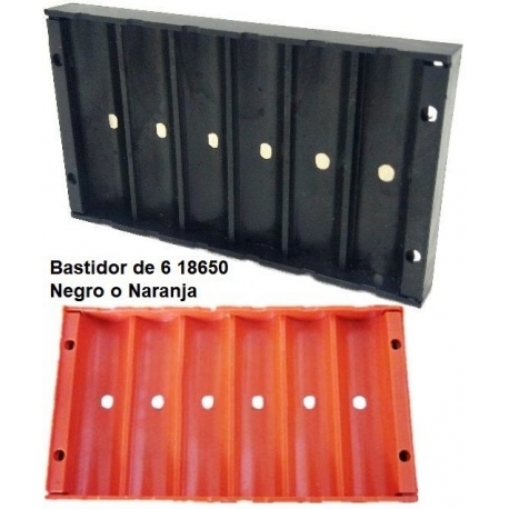 Bastidor Negro/Naranja 6x18650