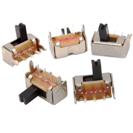 Interuptor deslizante acodado 8.6x4.6x4.7mm 1C-3pos.12D07 