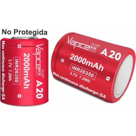 Baterías de Litio 26350 3.7v 2000mA Vapcell