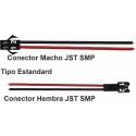 Conectores JST-SMP SMR 2 Pin 2.50mm Negros con cables