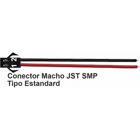 Conector JST-SMP SMR 2 Pin Estandard Macho
