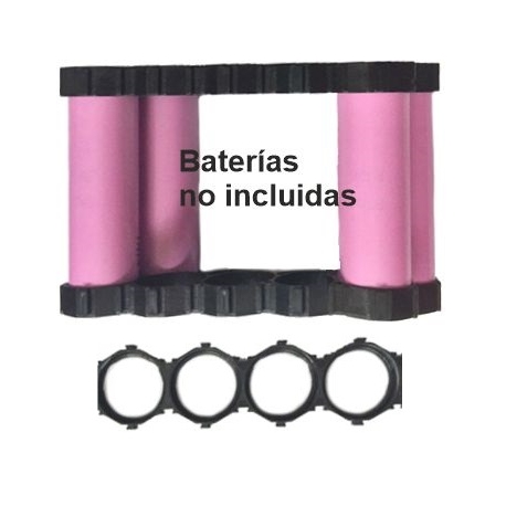 Soporte, Bastidor Porta Baterías 21700 4 celdas