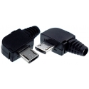 Conector Micro USB-OTG Macho 5 pin Angular Negro