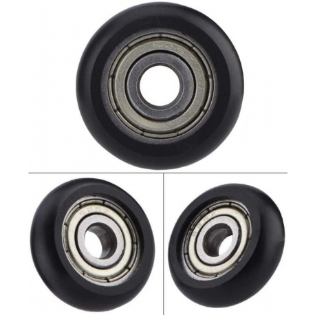 Poleas de Nylon Redonda con rodamiento