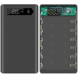 Power Bank para 6 baterías 18650 de Litio-con USB