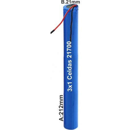 Pack de Baterias 3 Celdas Tubo