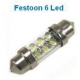 Festoon 6 LED 12v 36mm