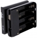 Portapilas con tapa 4xAA, clip, USB-Switch