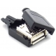 Conector USB Hembra Aéreo 4 pin Negro para Cable