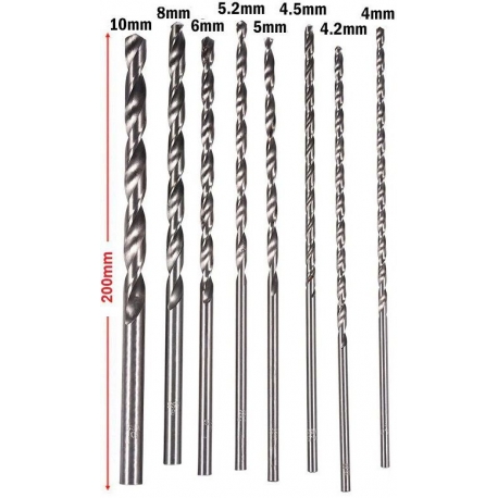 Brocas Extra Largas para Plásticos, Aluminio, MDF.