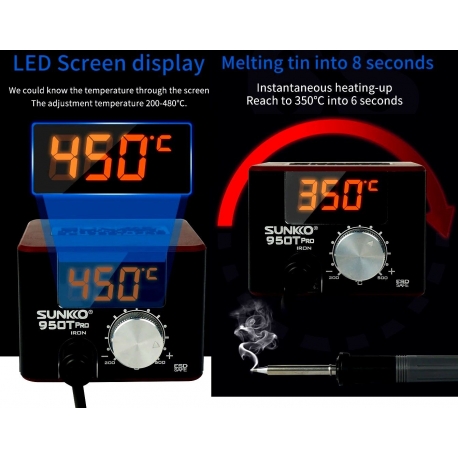 Mini Estación de soldadura regulable, 75w 950T