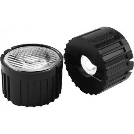 Reflector Negro con Lentes de 20mm Strip-Eliptica para Led Lumiled